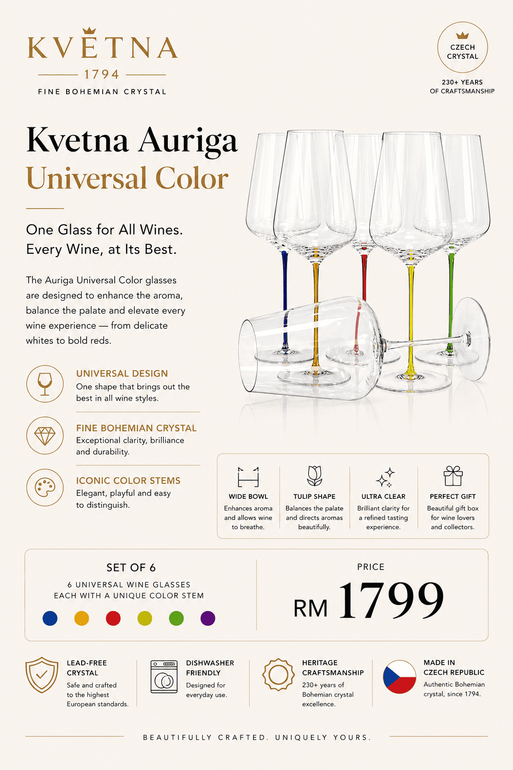 Kvetna Auriga Universal Color — Set of 6